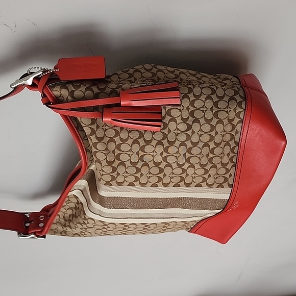 Coach Womens Multicolor Signature Print Adjustable Strap - Picture 2 of 5